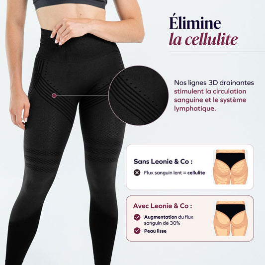 Legging 3D anti-cellulite Noir